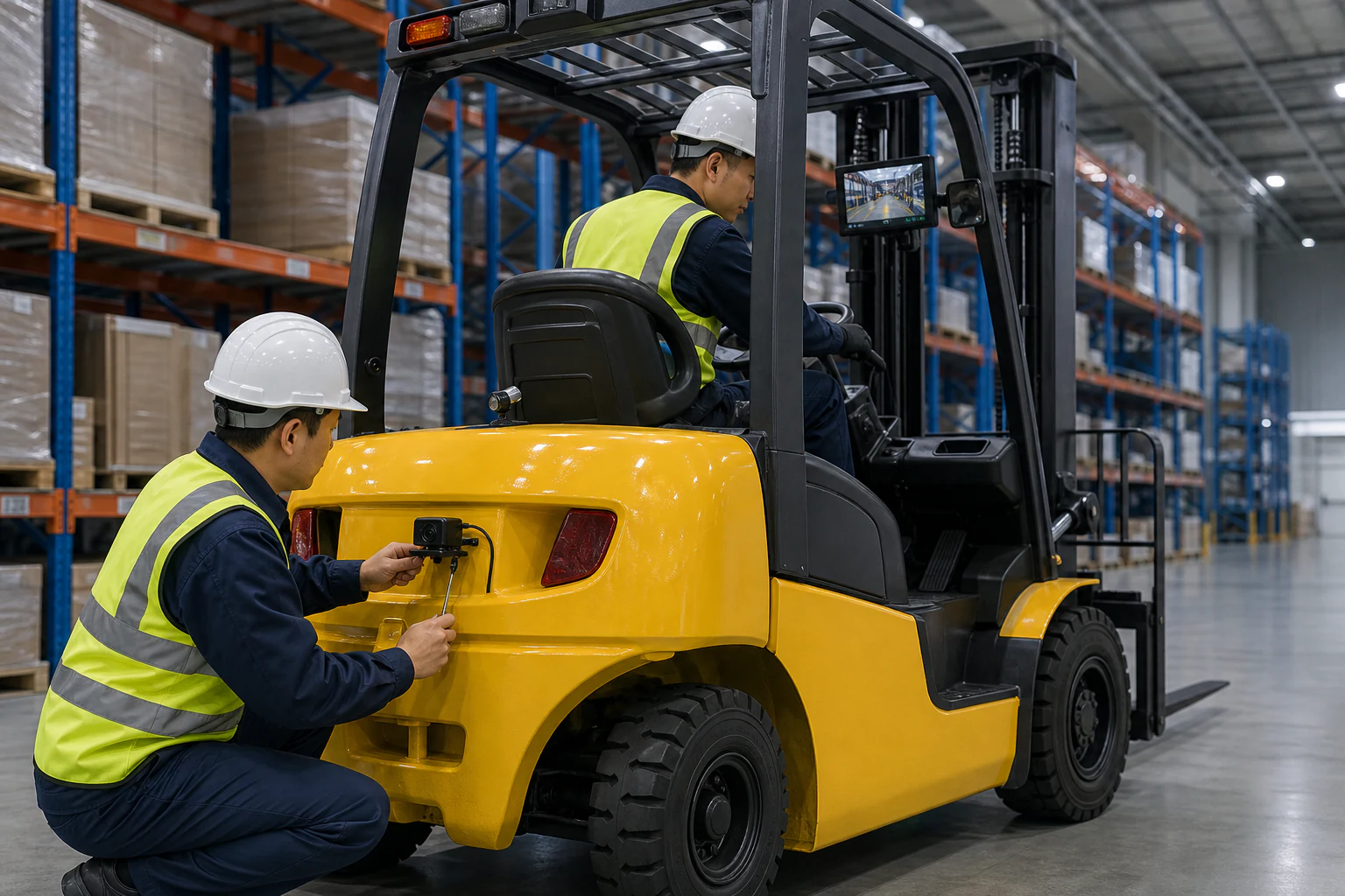 Forklift camera system evaluation in a warehouse