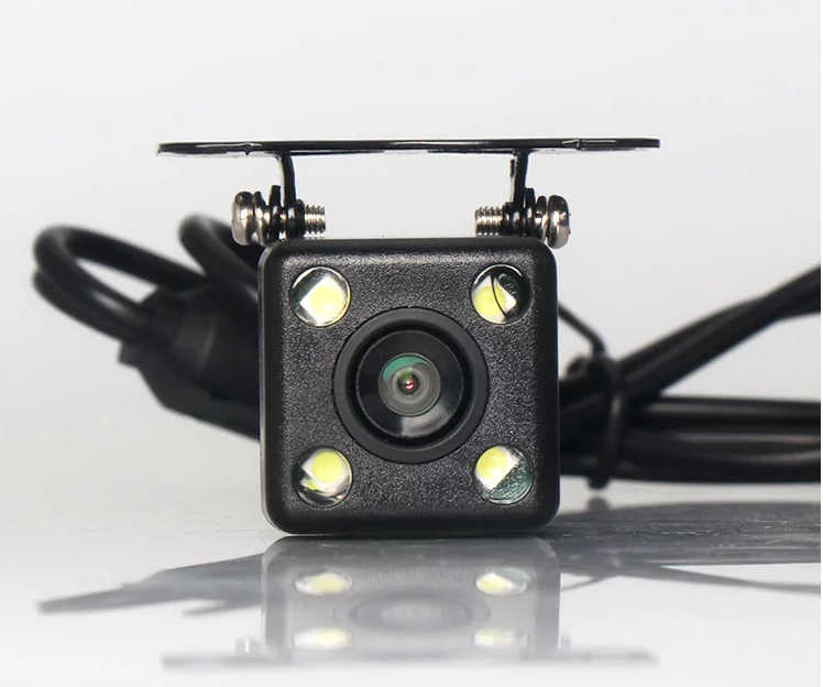 Front view of the CAM-B09 bracket backup camera with four visible lights