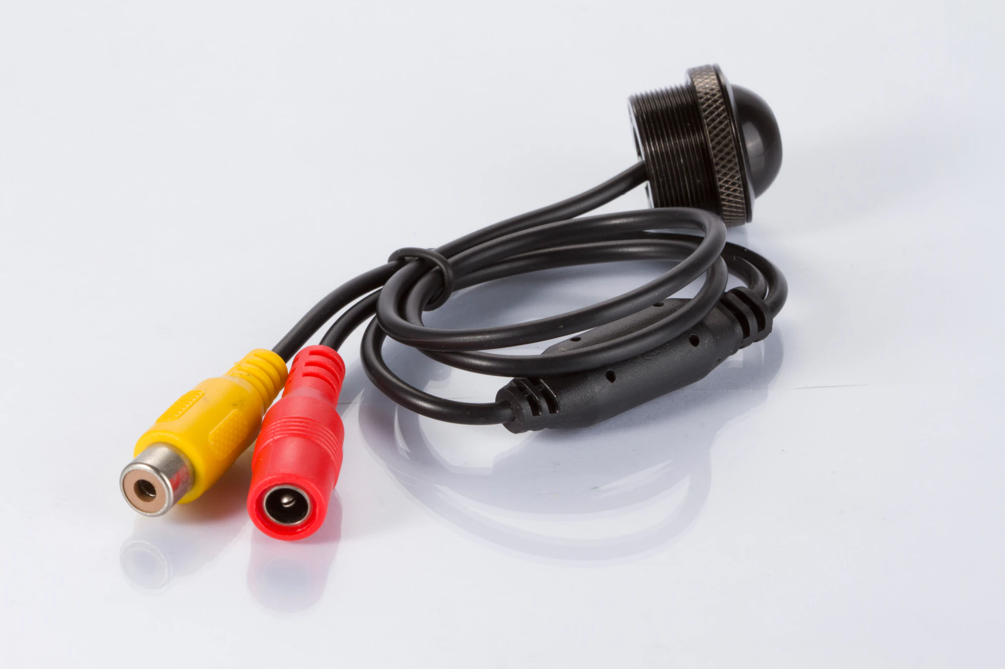 CAM-EYE02 vehicle camera with RCA video and DC power connectors