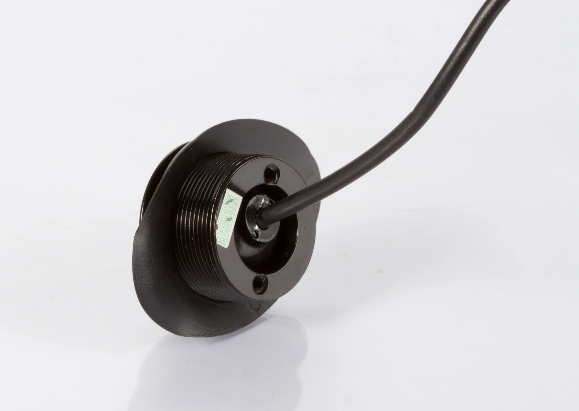 Rear housing of the CAM-EYE02 camera with cable exit and mounting holes