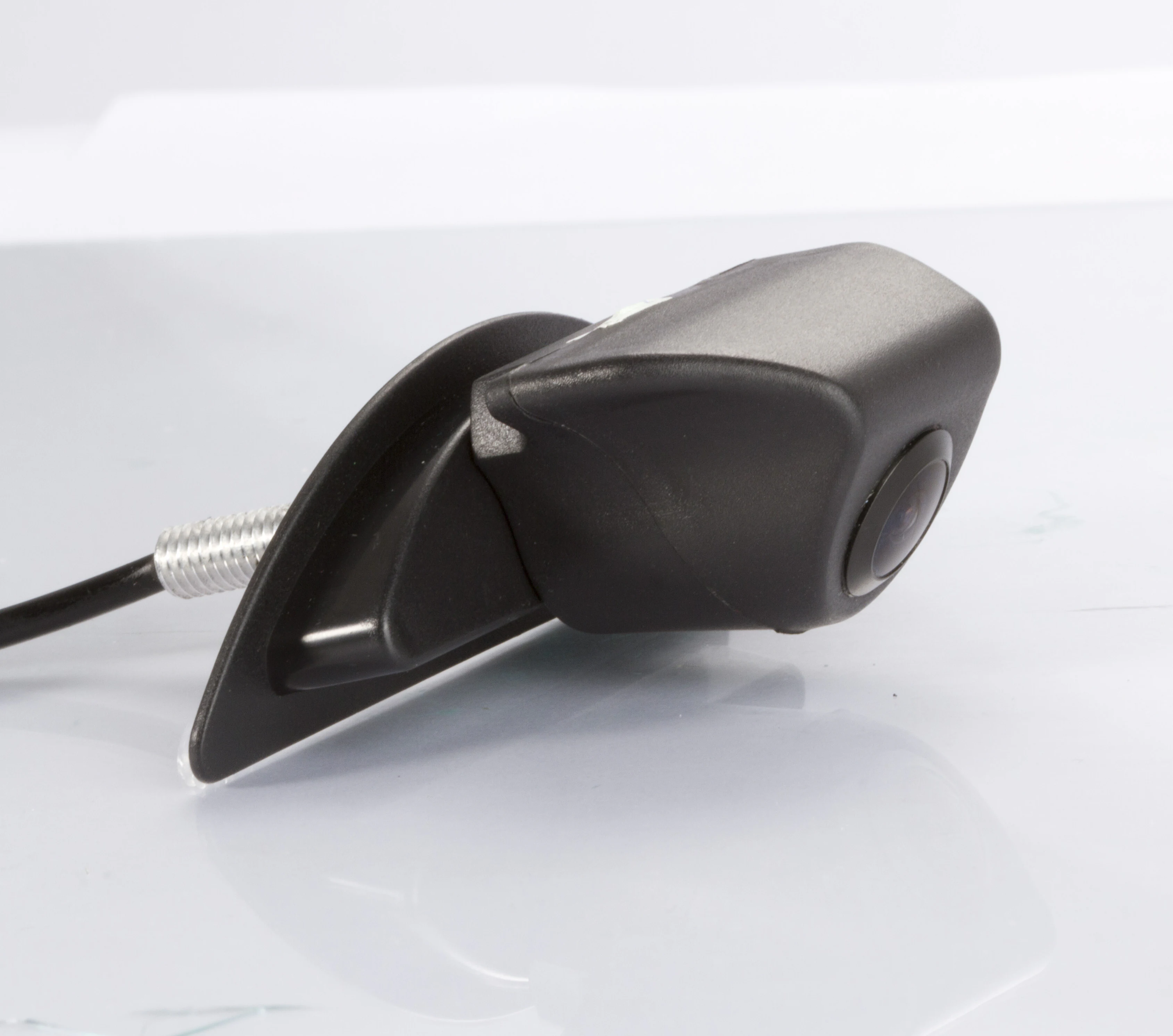 Side view of the CAM-FN01 Nissan logo camera housing and mounting thread