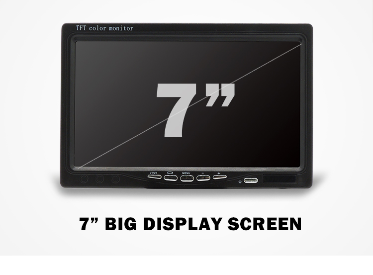 Front view of the SUP-M700 monitor with a 7-inch display-size graphic