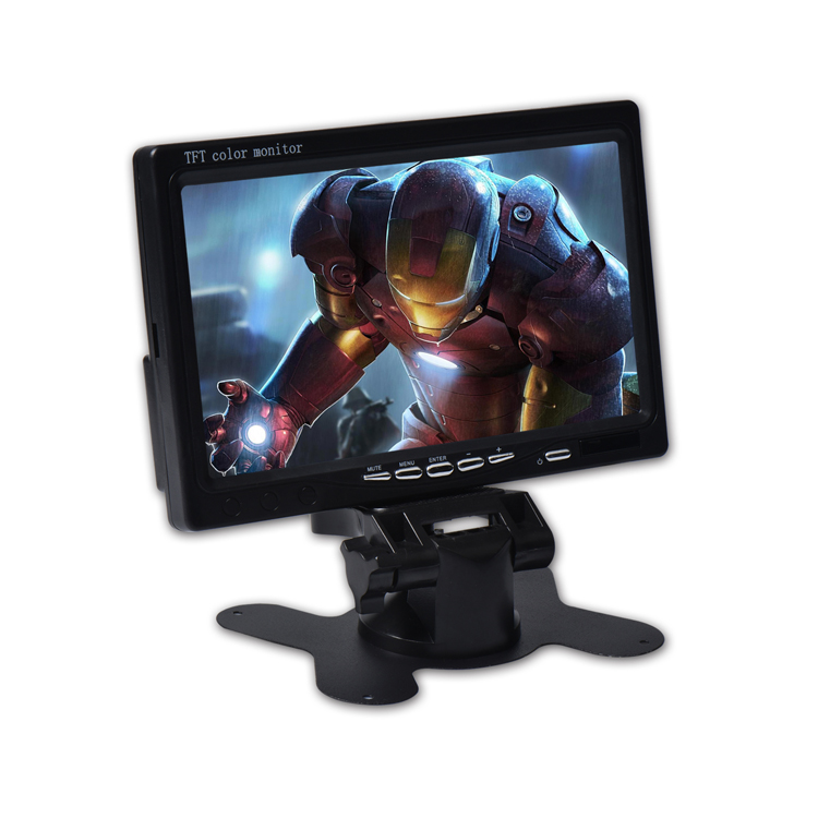 Front angled product view of the SUP-M700 monitor showing its screen controls and stand