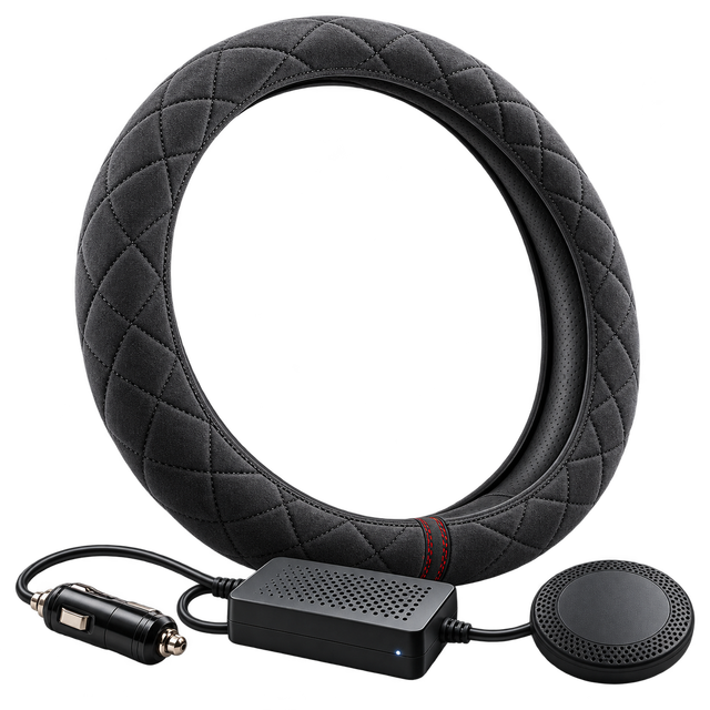 Wireless-powered heated cover with vehicle power module and contactless receiver