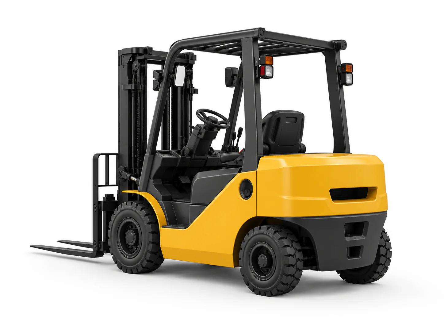 Forklift reference view with suggested camera areas